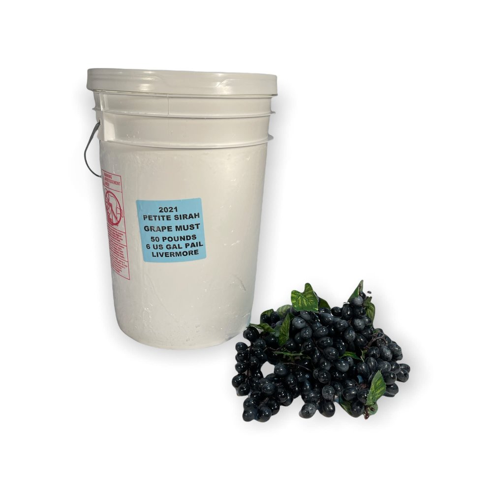 2021 Petite Sirah Bucket Frozen Grape Must 6 Gallons - Livermore Valley California