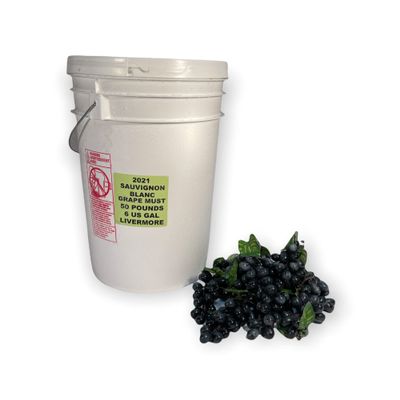 2021 Sauvignon Blanc Bucket Frozen Grape Must 6 Gallons - Livermore Valley California