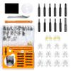 Upgraded All-in-One Magnetic Eyeglass Repair kit with Magnifying Glass, Repair Tool Kit with 12 Interchangeable Screwdriver Bits, Nose Pads, Screws and Tweezer for Eyeglass, Sunglass, Watch, Laptop view 1