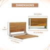 Teak Shower Seat - Contour Wood / Folding Wall Mount Bench for Inside Shower / ADA Safety Assist / 304 Stainless Steel / Brushed Finish / 26" x 16" view 4