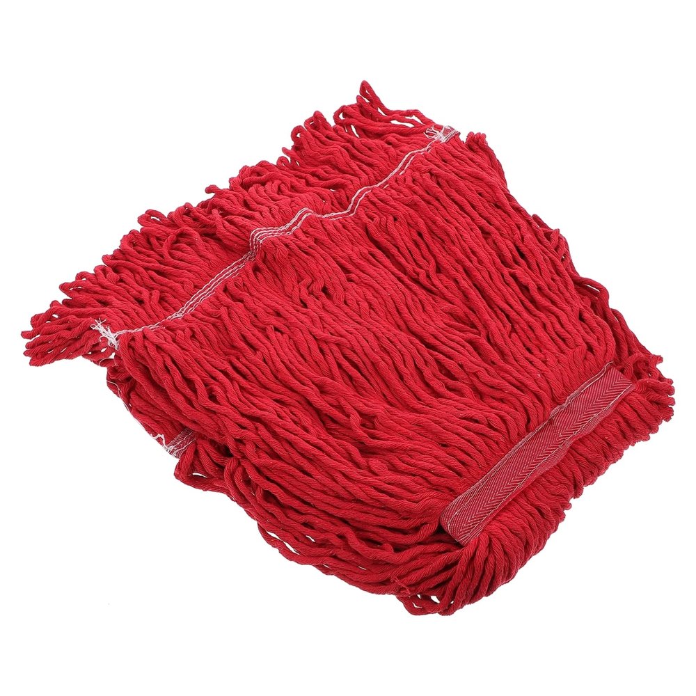 Mop Replacement Head Cotton Floor Cleaning Mop Head Mop Head Refill - End Reusable Mopping Head Leg Sleeve Heavy Duty Mop Refill Cotton Yarn Red Thread Replacement Cloth