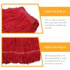 Mop Replacement Head Cotton Floor Cleaning Mop Head Mop Head Refill - End Reusable Mopping Head Leg Sleeve Heavy Duty Mop Refill Cotton Yarn Red Thread Replacement Cloth view 4