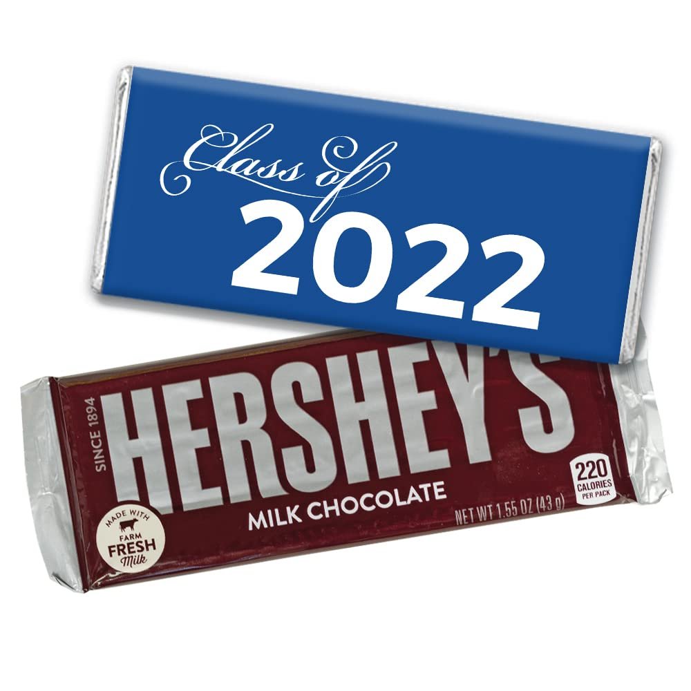 24ct Blue Graduation Party Favors Class of 2024 Wrappers for Candy Bars, DIY Party Decorations (24 Pack) - Candy Not Included
