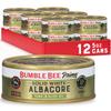 Bumble Bee Prime Solid White Albacore Tuna in Olive Oil, 5 oz Easy Open Cans (Pack of 12) - Premium Wild Caught Tuna - 30g Protein per Serving - Non-GMO Project Verified, Gluten Free, Kosher view 1