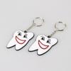 airgoesin 30pcs Keychain Key Ring Hang Rubber Tooth Smile Dental Clinic Gift Christmas Holiday Charms for Kids Birthday Party Favors & School Carnival Prizes view 2