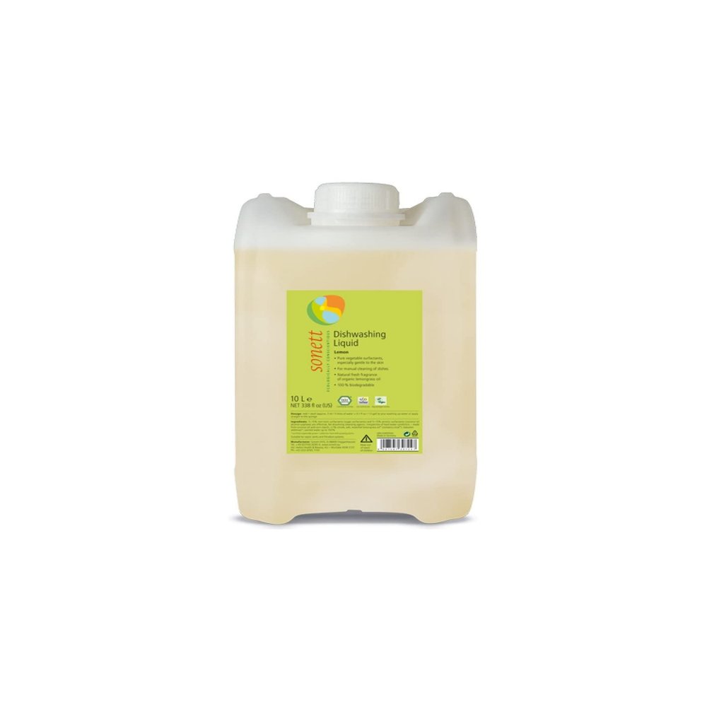 Sonett Organic Dishwashing Liquid Lemon 100% Biodegradable - 2.6 gal/ 10L (Pack of 1)