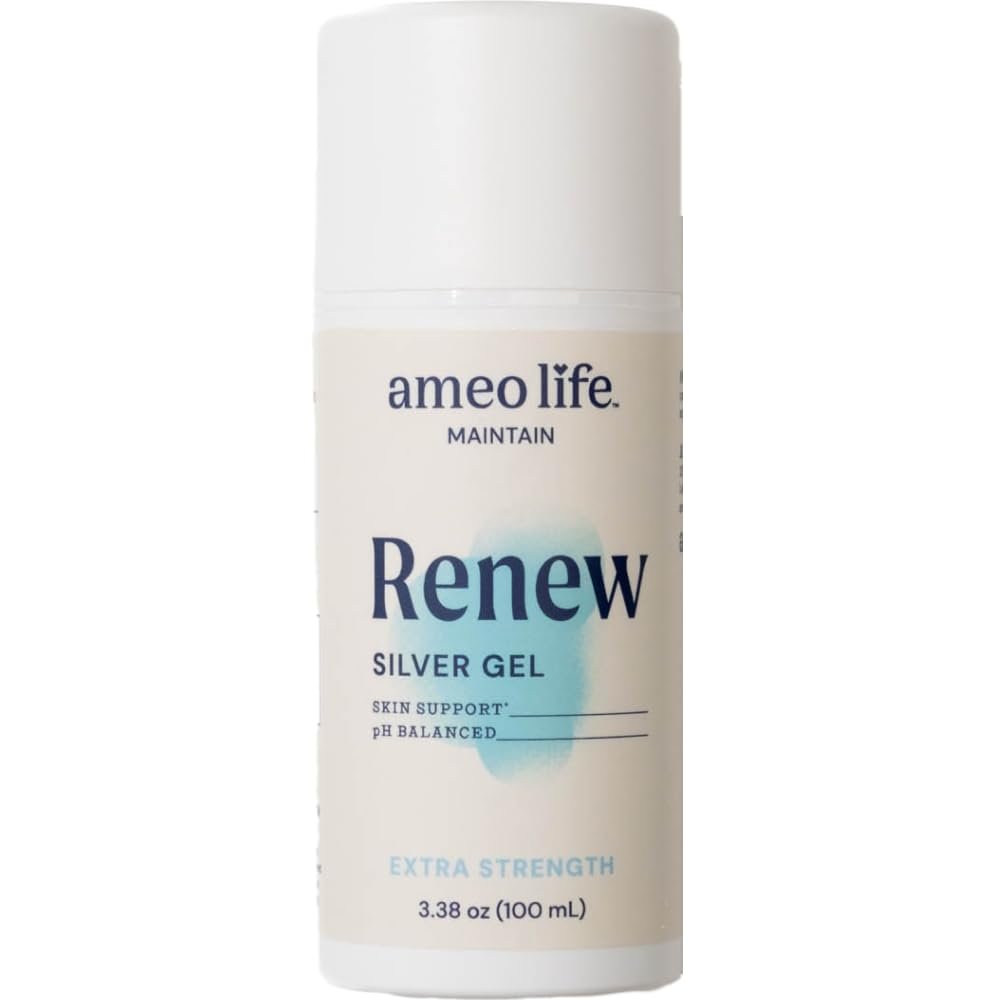 Ameo Life Extra Strength Colloidal Silver Gel 35 ppm - pH Balanced, Structured Silver Gel for Healthy Skin, Minor Cuts, Scrapes & Burns - Natural Skin Care for Rejuvenation (100ml)