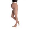 duomed Advantage Soft Opaque 30 40 mmHg Maternity Pantyhose Closed Toe Compression Stockings, Almond, Large, Petite view 1