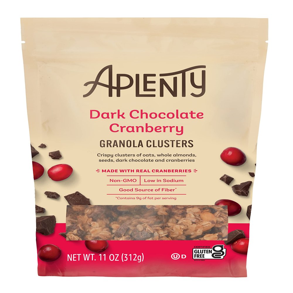 Aplenty Dark Chocolate Cranberry Cluster Granola