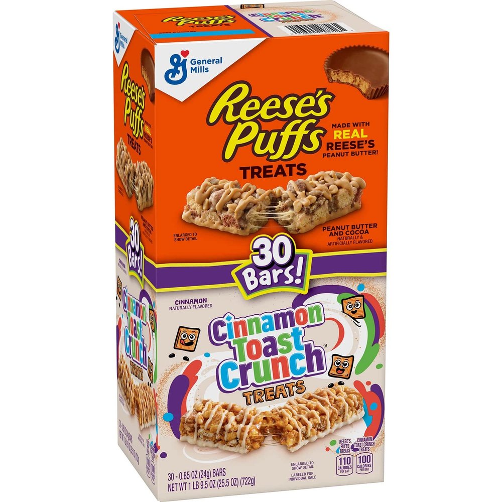 Reese's Puffs & Cinnamon Toast Crunch Cereal Bar Treats (30 ct.)