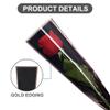 BEISHIDA 50 PCS Single Rose Sleeve Plastic Flower Wrapping Bags Cellophane Flower Sleeves for Florist Bouquet Supplies Mother's Day Valentine's Day (Black and Champagne) view 3
