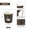 LITOPAK 500 Pack 4 oz Paper Cups, Brown Disposable Hot Coffee Cups for Party, Picnic, Travel, and Events view 2