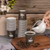 LITOPAK 500 Pack 4 oz Paper Cups, Brown Disposable Hot Coffee Cups for Party, Picnic, Travel, and Events view 3