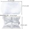 Aokbean 100 Pack Mini Pillow Candy Box Small Gift Boxes with 50 Yards Ribbon for Christmas Wedding Party Favor Gift, Jewelry or Soap Packaging (Silver Stripes) view 2