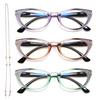 EYEURL Cat Eye Reading Glasses for Women Blue Light Blocking 3 Pack Computer Readers with Spring Hinge Lightweight Eyeglasses Anti Glare Filter, 3.75 view 1