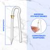 12 Pcs Hearing Aid Tubes Preformed BTE Earmold Tubing 3.5 x 2 mm Hearing Aid Replacement Tube with Gold Lock Amplifiers Ear Tubes view 2