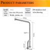 27in Wall to Floor Grab Bar for Bathroom,304 Stainless Steel Handicap Grab Bars for Bathtubs and Toilet,Shower Safety Bars Provide Safety Assist Grab for Pregnant Woman Elderly Disabled view 2