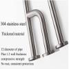 27in Wall to Floor Grab Bar for Bathroom,304 Stainless Steel Handicap Grab Bars for Bathtubs and Toilet,Shower Safety Bars Provide Safety Assist Grab for Pregnant Woman Elderly Disabled view 4
