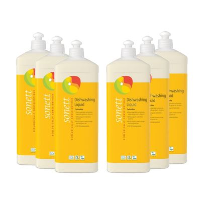 Sonett Organic Dishwashing Liquid Calendula Certified Organically Grow 34oz (Pack of 6)