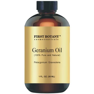 First Botany, 100% Pure Geranium Essential Oil - Premium Geranium Oil for Aromatherapy, Massage, Topical & Household Uses - 1 fl oz (Geranium)