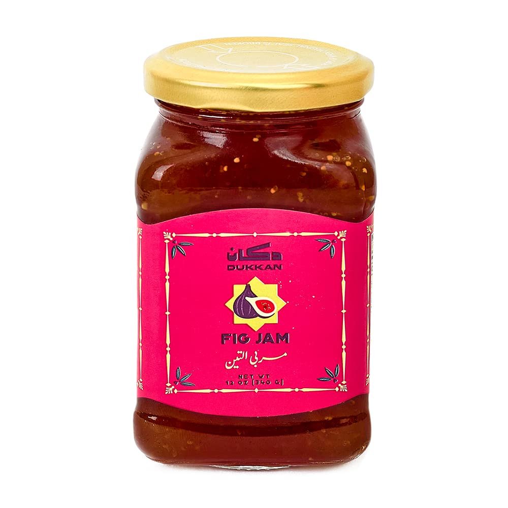 Dukkan All-Natural Fig Jam Spread (12 oz) | Homemade & Sustainably Sourced - Sweet, Warm & Rich Flavor Profile - No High-Fructose Corn Syrup