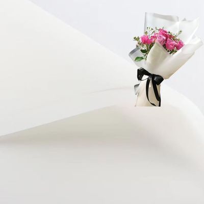20 Pcs Double Sided Color Flower Wrapping Paper,Waterproof Valentine's Day Bouquet Wrapping Paper 23x23Inch Used for DIY Crafts, Gift Packaging, Flower Shop Bouquet Packaging (White)