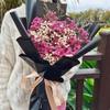 20 Pcs Double Sided Color Flower Wrapping Paper,Waterproof Valentine's Day Bouquet Wrapping Paper 23x23Inch Used for DIY Crafts, Gift Packaging, Flower Shop Bouquet Packaging (Black) view 3