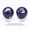 1.97'' Chinese Baoding Balls Hand Exercise Massage Balls with Box Blue Yin Yang Balls with Chimes Parents Gift TQGJBS103 view 2