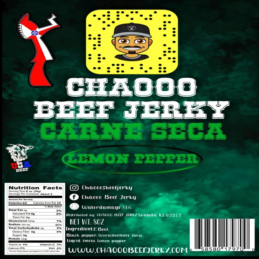 Beef jerky lemon pepper