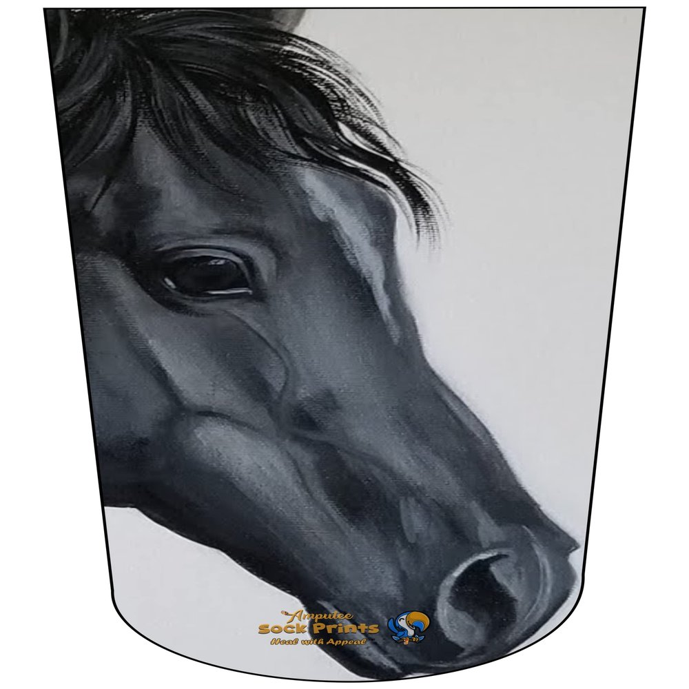 Amputee Sock BTKA,"Horse Headshot V3" 3ply Stump Sock