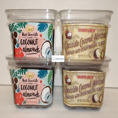 Choceur & Trader Joes Dark Chocolate Covered Coconut Almonds (Four Containers)