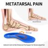 FeetTouch Strong High Arch Support Metatarsal Pad Orthotics for Morton's Neuroma,Ball of Foot Pain, Metatarsalgia Plantar Fasciitis Inserts with Poron Heel Cushion view 3