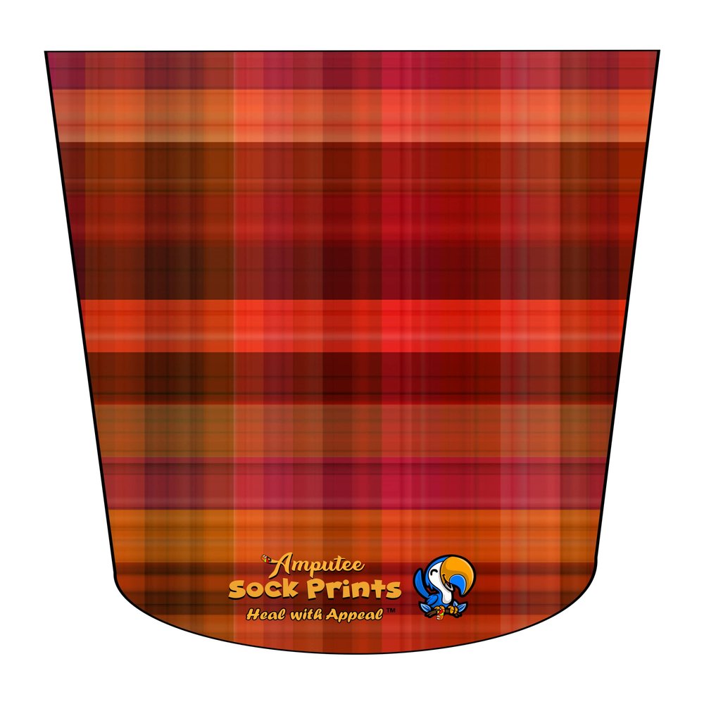 Amputee Sock ATKA, Tartan V5", 3PLY Residual Wound, Over Shrinker Sock