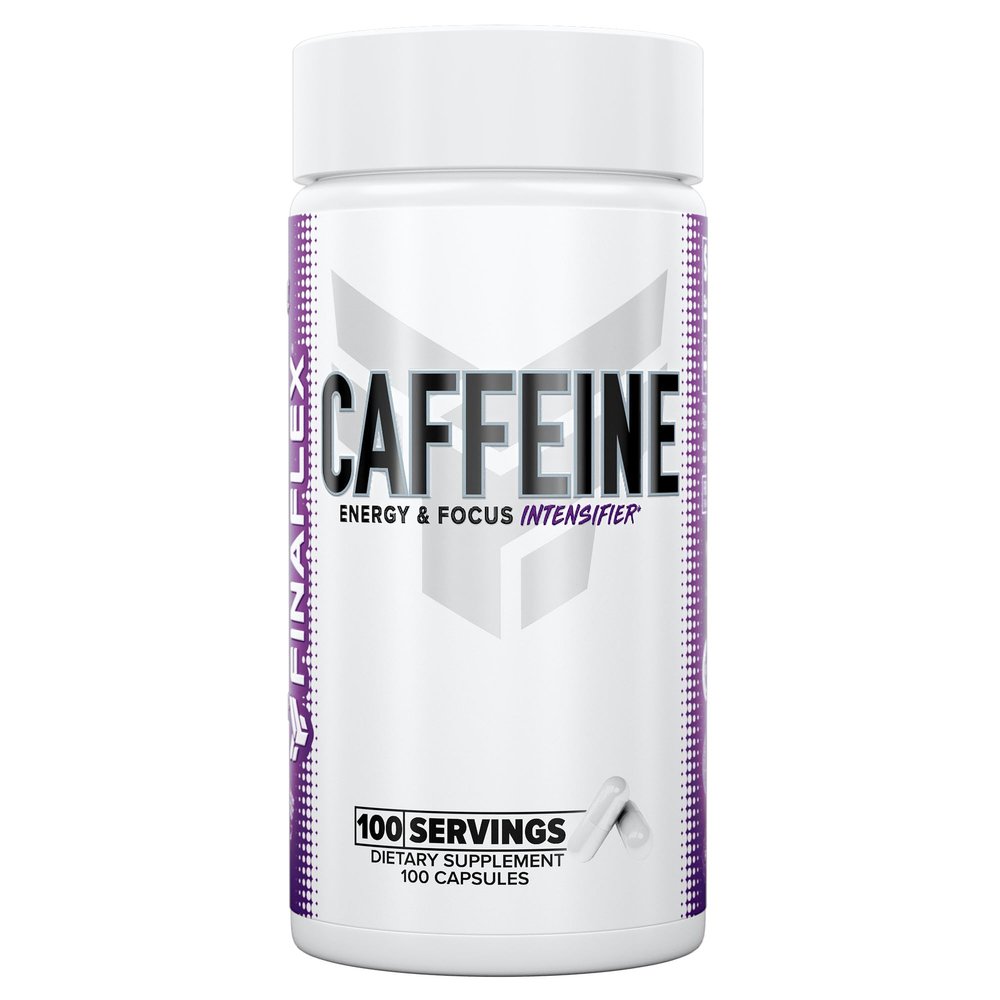FINAFLEX Pure Caffeine - 100 Capsules - Promotes Mental Alertness, Energy & Focus for Men & Women - with Caffeine Anhydrous - 100 Servings