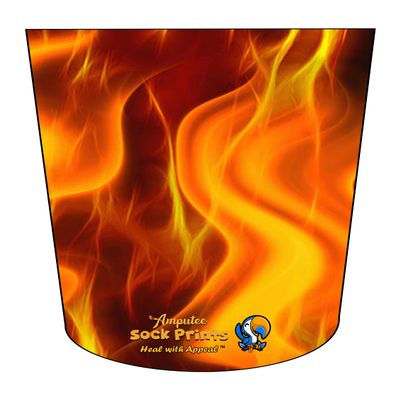 Amputee Sock ATKA, "Flames V1", 3PLY Residual Wound, Over Shrinker Sock