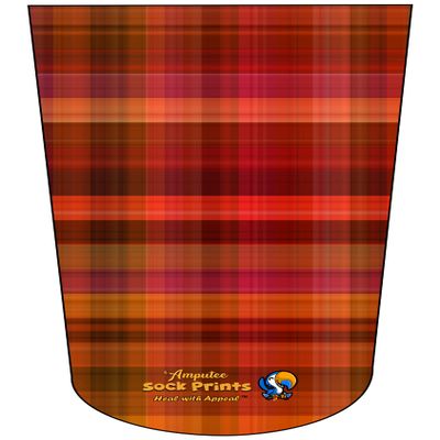 Amputee Sock BTKA, Tartan V5", 3PLY Residual Wound, Over Shrinker Sock