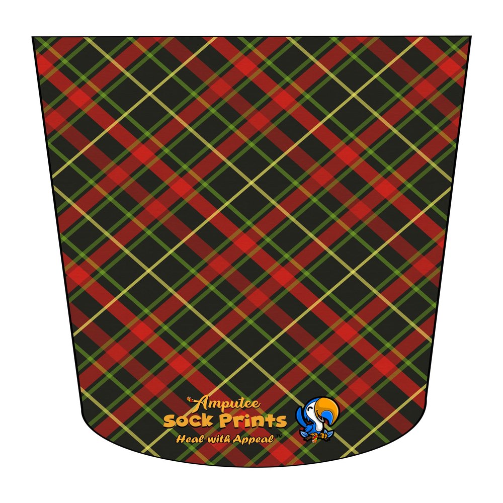 Amputee Sock ATKA, Tartan V2", 3PLY Residual Wound, Over Shrinker Sock