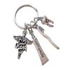 JewelryEveryday Dental Assistant Keychain With Tooth, Toothbrush, Toothpaste & DA Medical Charm, For Employee Appreciation view 1