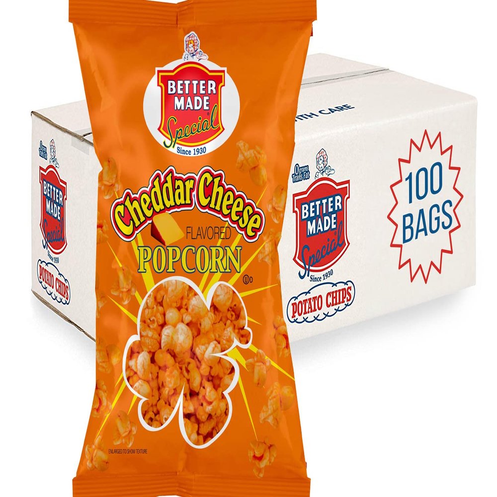 BetterMade Special Flavored Popcorn .625oz Bags (100 Pack) (CHEDDAR CHEESE)