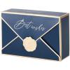 POTTIIS 20Pcs Candy Box Cookie Gift BoxesRomantic Wedding Favors Cute Chocolate Box for Wedding Bridal Birthday Party Supplies - Blue view 4