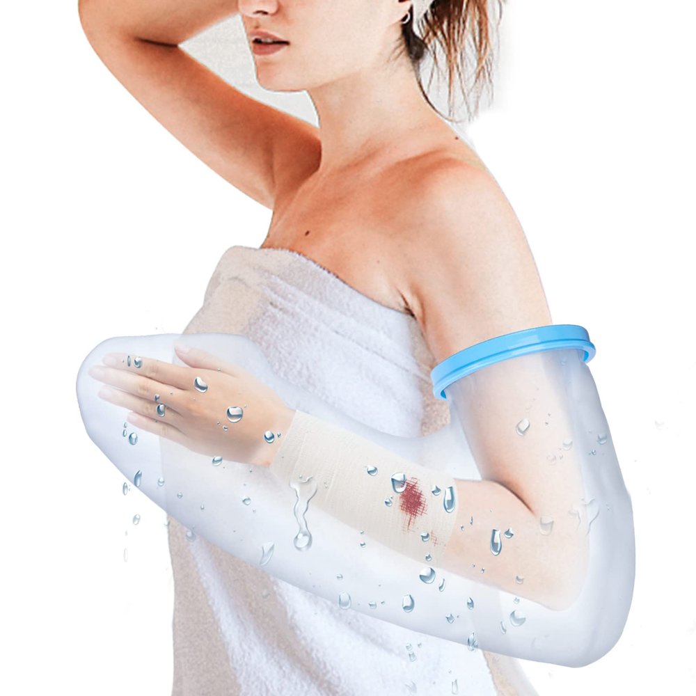 SUPERNIGHT Waterproof Full Arm Cast Cover for Shower Adult, Arm Protector Shower Bag to Keep Wound and Bandage Dry, Waterproof Cast Cover for Broken Hand, Elbow, Wrists, Arms