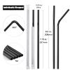 ALINK 500 Count Black Plastic Flexible Drinking Straws, Individually Wrapped Plastic Disposable Bendy Straws - 7.75" x 0.23" view 2