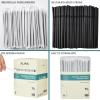 ALINK 500 Count Black Plastic Flexible Drinking Straws, Individually Wrapped Plastic Disposable Bendy Straws - 7.75" x 0.23" view 3