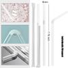 ALINK 500 Counts Clear Flexible Drinking Straws, Individually Wrapped Plastic Disposable Bendy Straws - 7.75" x 0.23" view 2