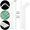 ALINK 500 Count White Flexible Drinking Straws, Individually Wrapped Plastic Disposable Bendy Straws - 7.75" x 0.23" view 2
