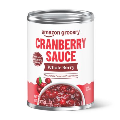 Amazon Grocery, Whole Berry Cranberry Sauce, 14 oz (Previously Amazon Fresh, Packaging May Vary)
