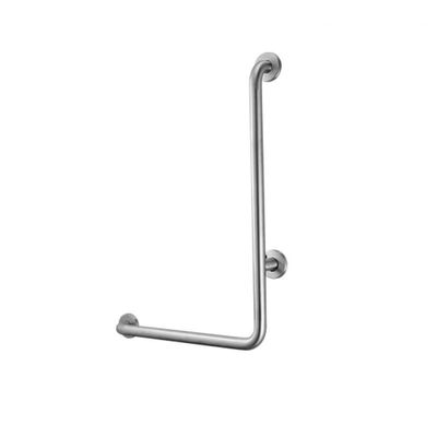 19 * 27in L-Shape Grab Bars for Showers,Stainless Steel Vertical Angle Grab Bars,Wall Mount Bathtubs Handicap Safety Rails for Pregnant Woman,Seniors (Color : Left, Size : Brushed)
