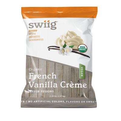 swiig Flavor Fusion Organic French Vanilla Crme, Vegan, No GMO Ingredients, No Artificial Colors, Flavors or Sweeteners, No Gluten, 3.25 lbs Bag