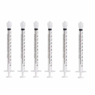Wonder O-ring Syringe - 1 ml Luer-Tip Syringe -Silicone Sterile Silicone O-ring Syringes for Handfeeding Animals, Administering Supplements, Measuring Liquids and More (6 pack)