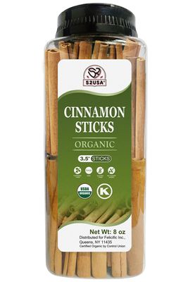 52USA Organic Cinnamon Sticks, Cinnamon 8oz (226g), Cinnamon Sticks Whole, 100% Raw, USDA & Kosher Certified, Gluten Free, Non-GMO, Pure & Fresh Cinnamon, Perfect for Baking, Cooking & Beverages